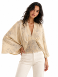 Women's Bohemian Floral V-Neck Blouse