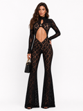 Solid Lace Jumpsuits For Women Fashion