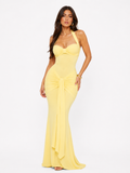 Women's Halter Neck Bodycon Maxi Dress