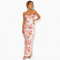 Women's Floral Print Sleeveless Maxi Dress