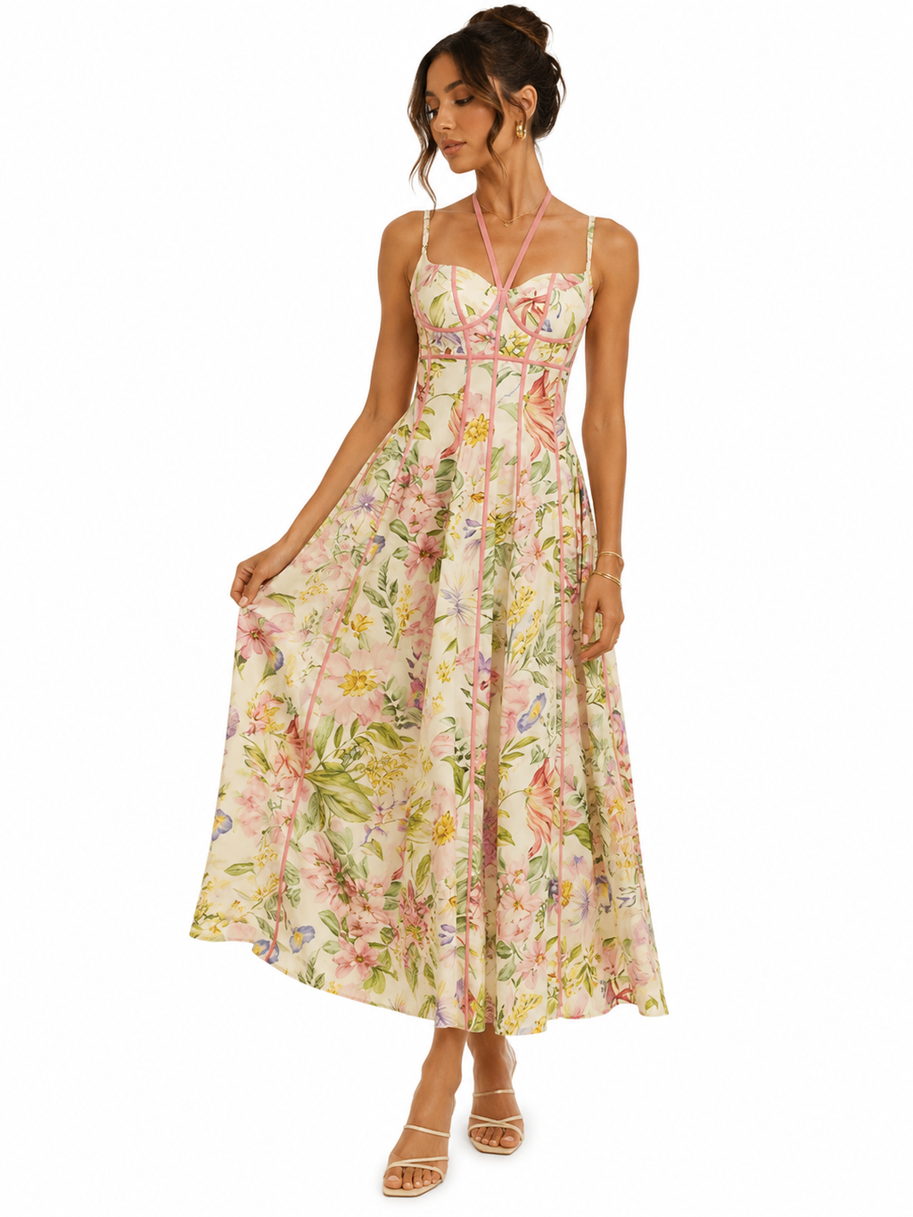 Women's Printed Sleeveless Maxi Dress