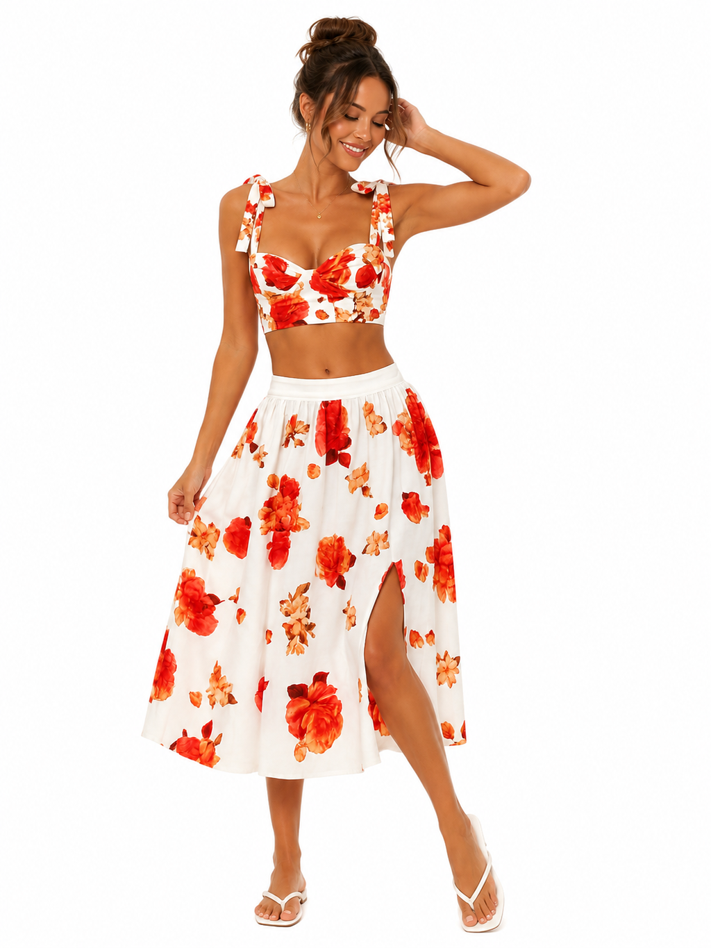 Women's 3-Piece Floral Print Bikini Set