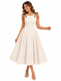 Women's Plus Size Bow Detail Summer Dress