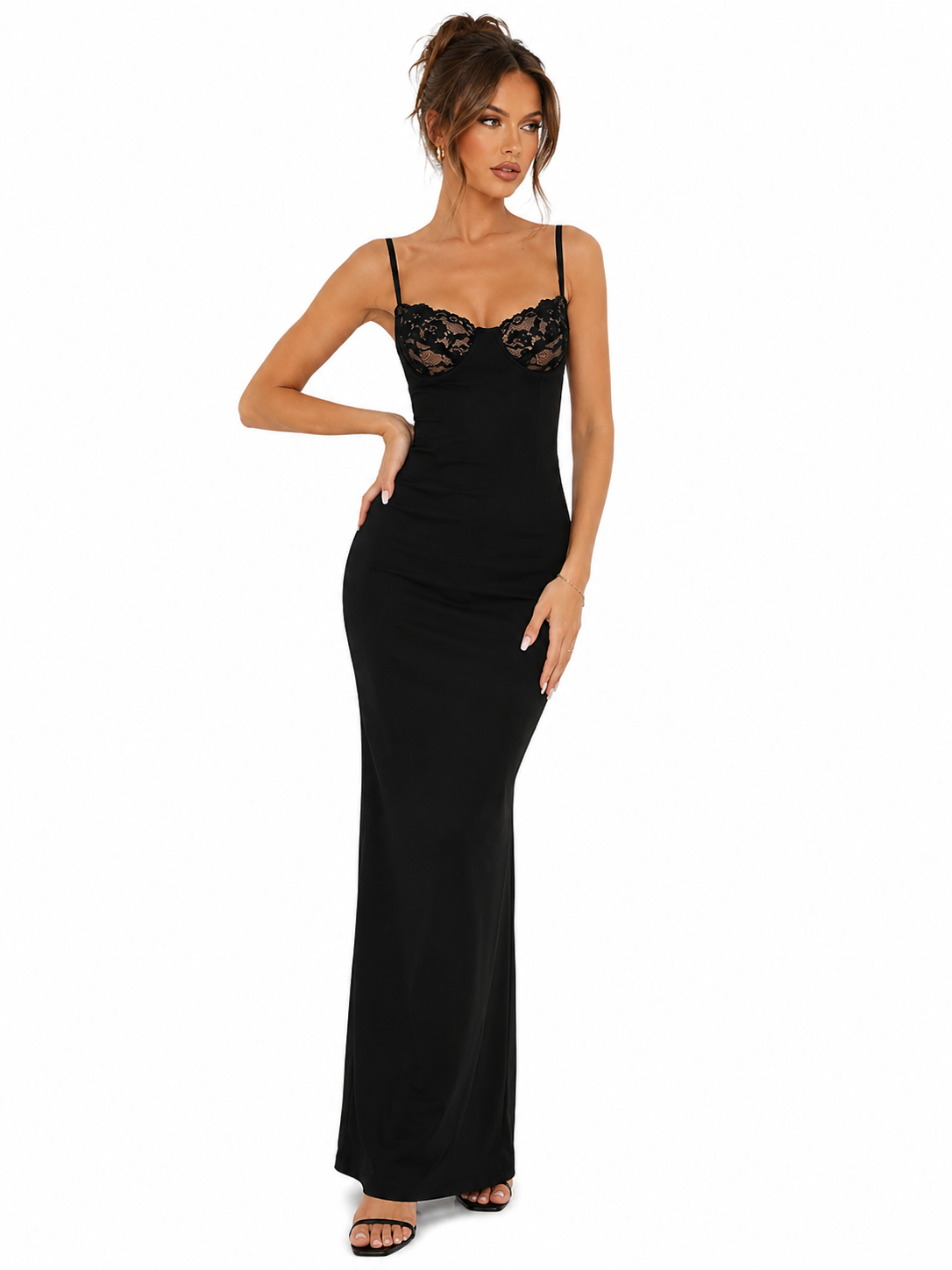 Women's Lace Bodycon Maxi Dress