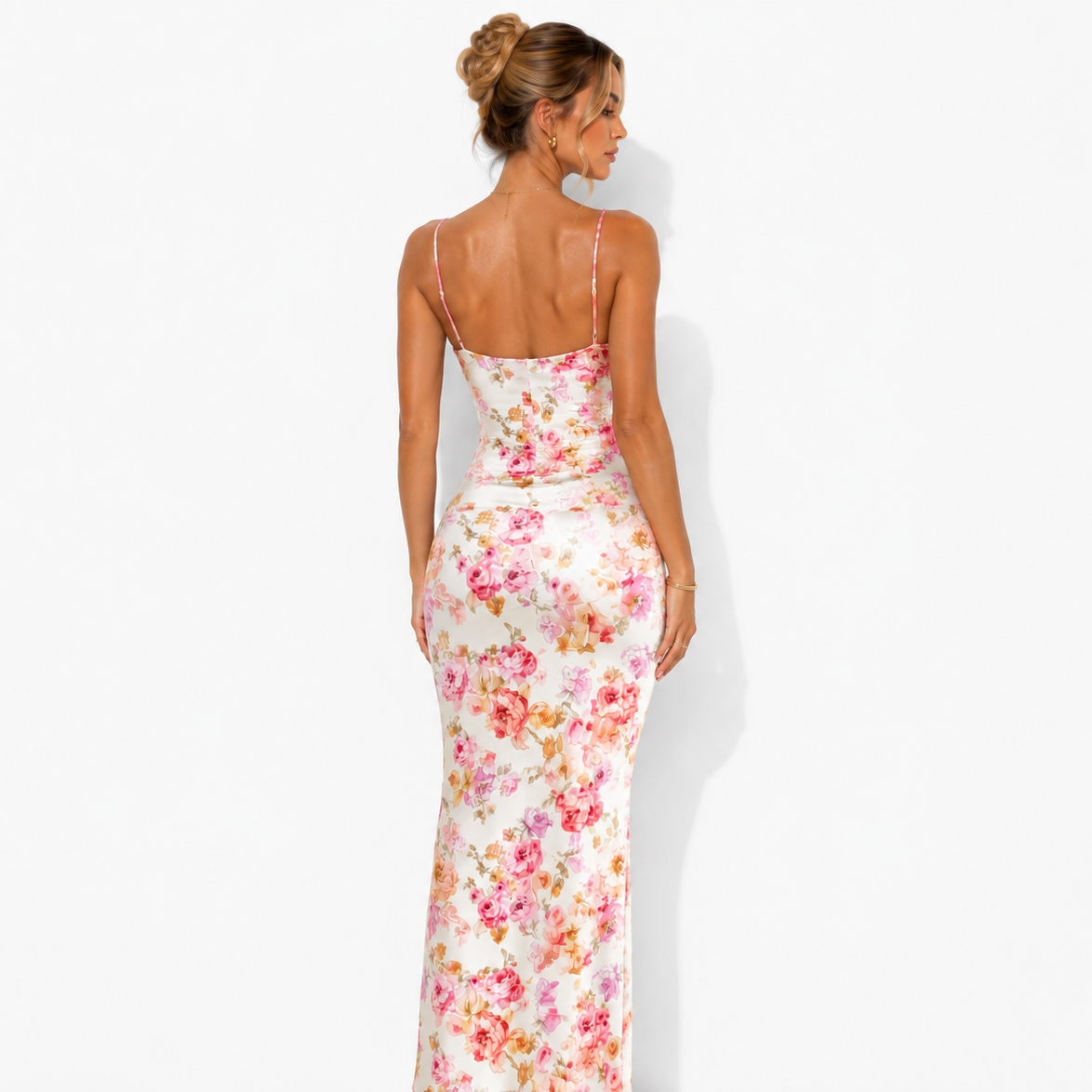Women's Floral Print Sleeveless Maxi Dress