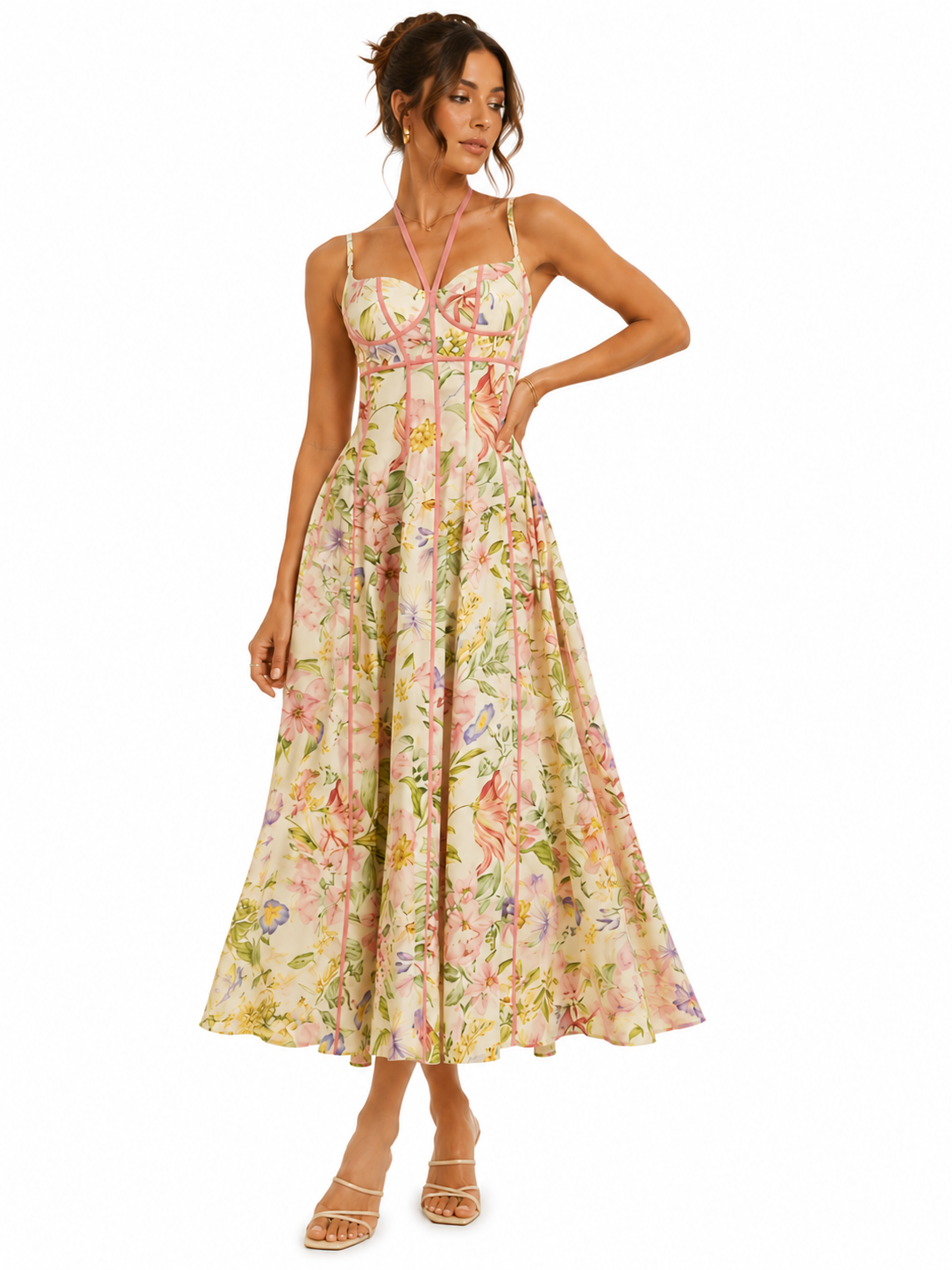 Women's Printed Sleeveless Maxi Dress